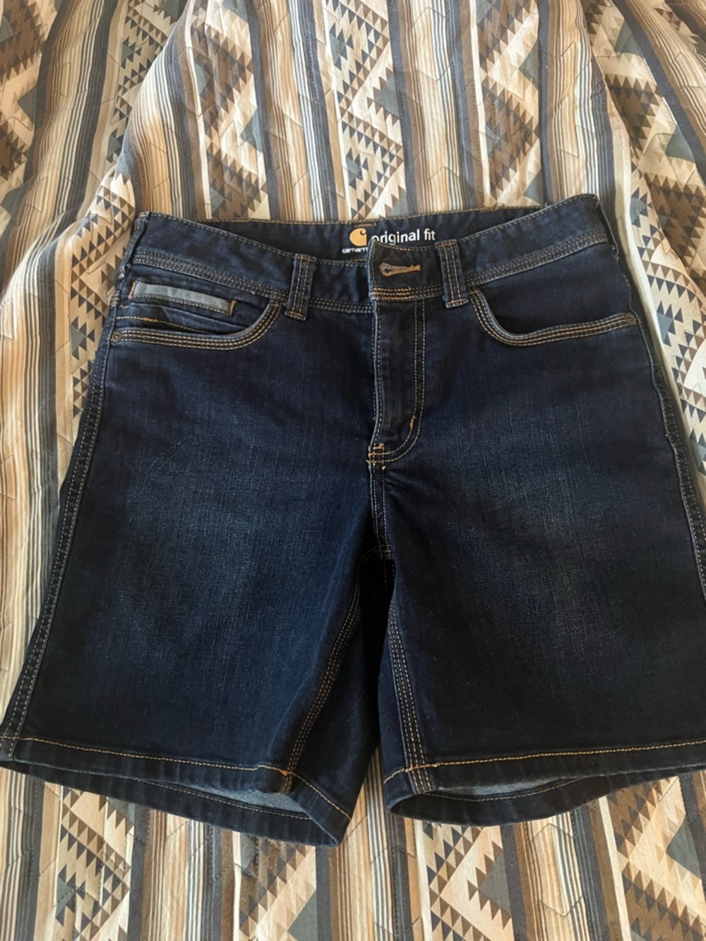 Carhartt Dark Blue Denim Shorts